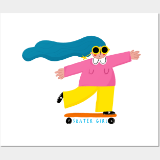 SKATER GIRL Posters and Art